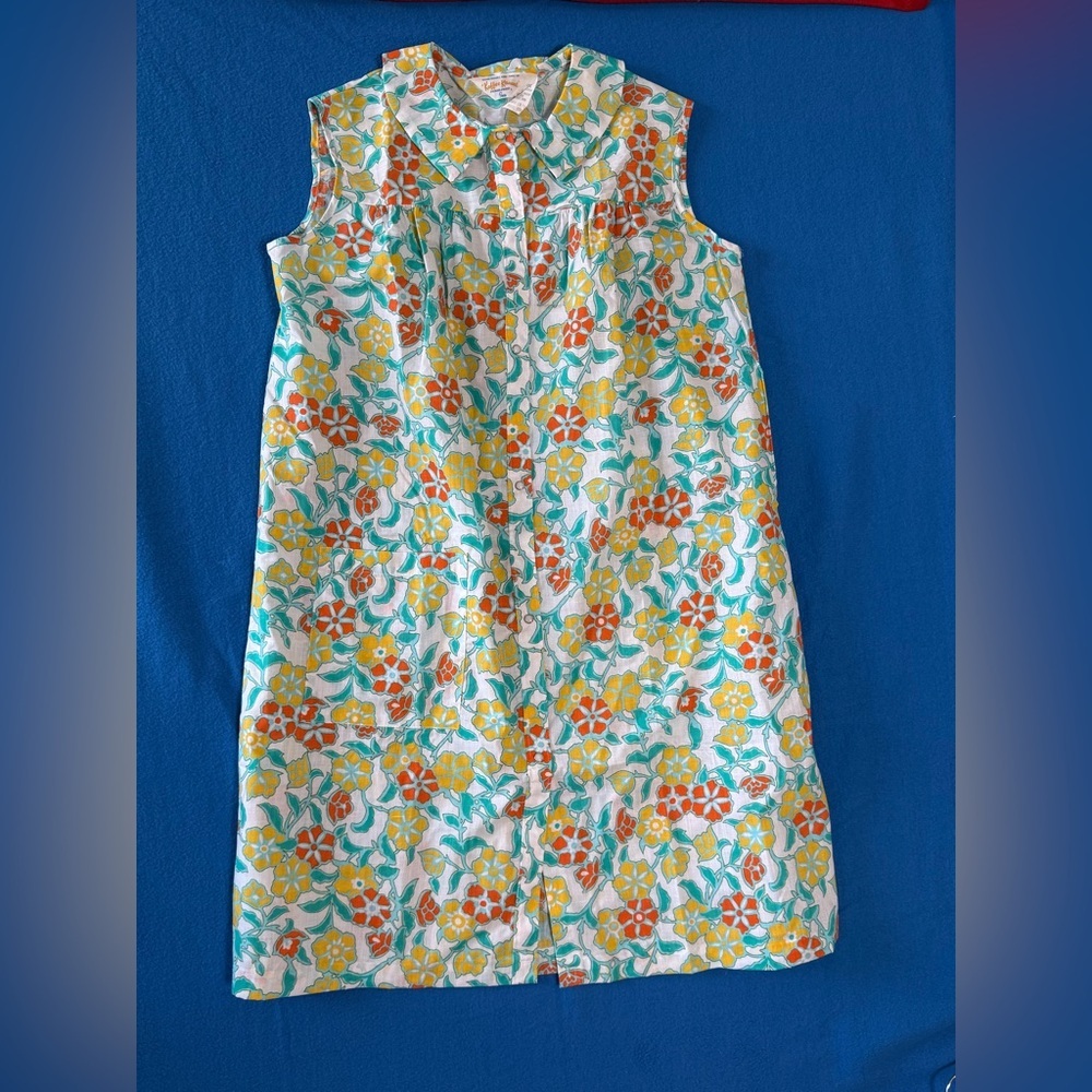 Koffee Kasual VTG‎ Perma-Prest EUC Collared Buttoned Floral Housecoat Sz L SEARS